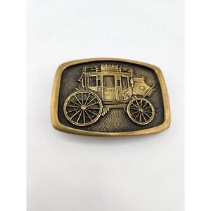Vinage US Mail Stagecoach Solid Brass Belt Buckle BTS Made in USA